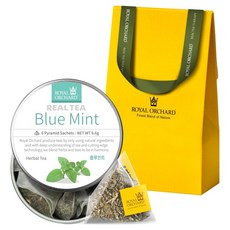 ROYAL ORCHARD 藍薄荷茶包銀罐單包 + 禮盒組, 單品, 1套