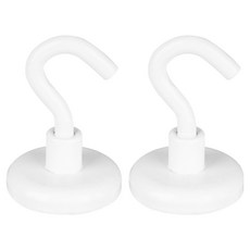 깔끔대장 강력한 다용도 자석고리 32mm, 화이트, 2개