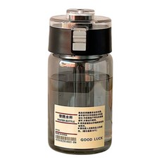 Reddot 紅點生活 無印風便攜茶隔彈蓋水壺, 黑色, 350ml, 1個