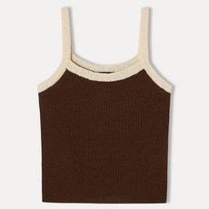 미쏘 여성용 셋업 부클 배색 나시 풀오버