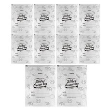 KINBATA 食品級鋁箔保鮮袋 可站立/水洗/重複使用, 大 (L), 10個, 1盒