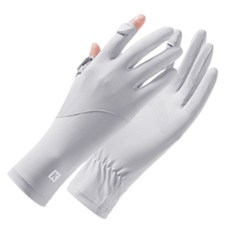 Amiss 機能感 涼感防曬手套, 淺灰色