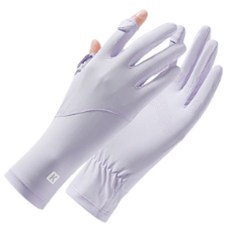 Amiss 機能感 涼感防曬手套, 紫色