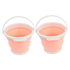 Dailycoo 便利美術水桶 2入, 圓形橘色