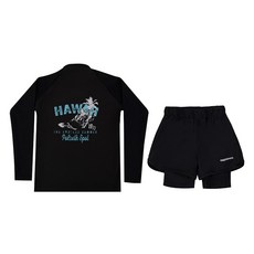 aquatica 兒童用防曬泳衣上衣 + 三分短褲水上緊身褲套裝 AQA382+AQA420