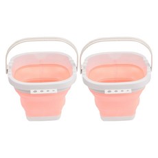 Dailycoo 便利美術水桶 2入, 橘色