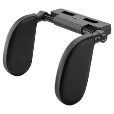 升級款碳纖維汽車皮靠枕, 黑色皮革記憶棉汽車頭枕, 可調節車用側靠枕, 黑色, 1個