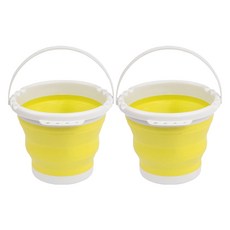 Dailycoo 便利美術水桶 2入, 圓形黃色