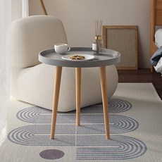 FANCY LIFE 圓形小邊几, 淺灰色