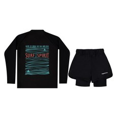 aquatica 兒童防曬泳衣上衣 + 短褲型三分水中緊身褲套裝 AQA389+AQA420