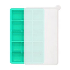 FANCY LIFE 造型矽膠冰格 15格, 1個, 薄荷綠