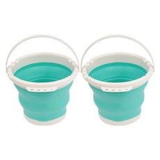 Dailycoo 便利美術水桶 2入, 圓形藍色