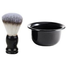 남성용 바버샵 쉐이빙 브러쉬 볼 세트 심플볼 블랙, 1세트