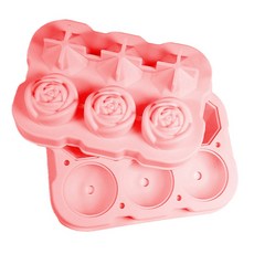 FANCY LIFE 造型矽膠冰格 6格, 1個, 粉紅色