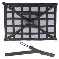 OMYCAR 汽車雙層車頂棚收納網袋 附延長帶, 黑色, 1個