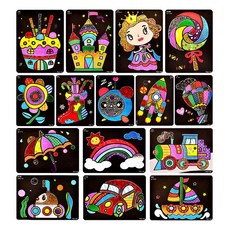 新DIY神奇魔幻藝術貼紙畫, 童趣交通, 1組