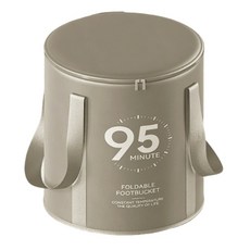 SUNORO 5層保溫折疊泡腳桶 附收納袋 37 x 32cm, 1個, 油墨灰