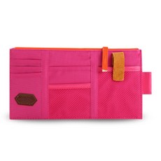 車用多功能遮陽板收納袋, 桃紅色, 1個