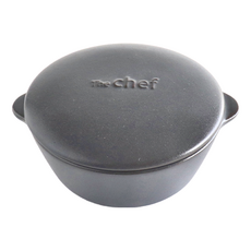SALIU The chef 多功能耐熱陶製萬用圓鍋 附蓋 mini, 13.6cm, 深灰色, 1個