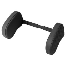 KMMOTORS 絎縫汽車頭枕 黑色 舒適記憶海綿, 1個