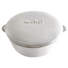 SALIU The chef 多功能耐熱陶製萬用圓鍋 附蓋 mini, 13.6cm, 淺米色, 1個