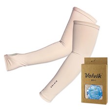 Volvik 女性用UV防紫外線手背一體式涼感袖套 左右一組, 膚色, 1套