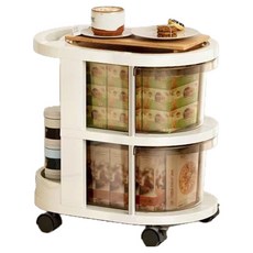 Yiwu 櫥櫃收納推車 BRP423, 2層, 透明