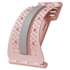 Friyu 4段磁石腰椎舒壓牽引按摩器,粉色, 舒緩腰部壓力, 四檔調節, 1個