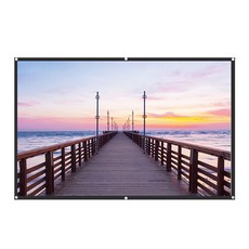 收納部屋 16 : 9 黑邊掛勾抗光投影布幕 84英吋, 單一商品