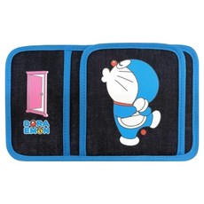 Doraemon 哆啦A夢 牛仔布 多功能遮陽板置物夾 台灣製, 藍色, 1個