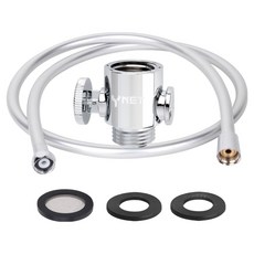 YNET 黃銅螺帽 愛心 智能閥門 蓮蓬頭軟管, 銀色, 2m