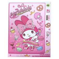 HUNDRED PICTURES 百耘圖 周年系列 可愛甜心拼圖 HP0520-273 530 x 380mm, My Melody 美樂蒂 粉色, 520片, 1盒