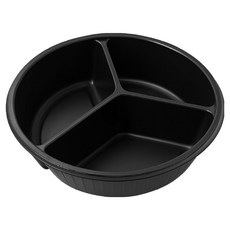 SWAN 射出成型三格麵碗 黑色, 50個, 1入