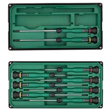 SATA 精密及一字及十字螺絲起子9件組 09316, 1套