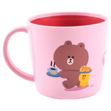 릴팡 브라운앤프렌즈 더블컬러 이중컵, 혼합색상, 1개, 230ml