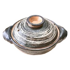 長谷園 伊賀燒刷毛目土鍋 2~4人 2.2L, 33cm, 1個