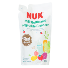 NUK 天然溫和植萃奶瓶蔬果清潔液 補充包 750ml, 1包