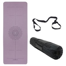 GOMUNARA 瑜伽墊 + 提帶 + 收納袋, 183 x 61 x 0.8cm, Lilac Purple, 1個