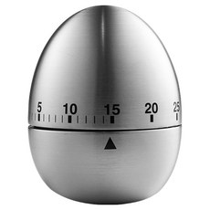 暖心小舖 60分鐘烹飪計時器 桌面型 雞蛋造型 7.5 x 6 cm, 銀色, 1個