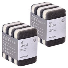 네오플램 3중 무흡집 스크레치방지 주방 수세미, 3개입, 2개