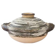 長谷園 伊賀燒 刷毛目陶土土鍋 3-5人 3.6L 38cm 日本製, 1個