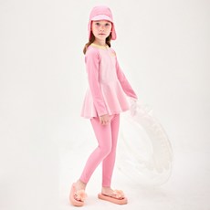 JELISPOON 女童 Peanuts 史努比 可愛防曬長袖上衣 + 內搭褲 + 遮陽帽套組