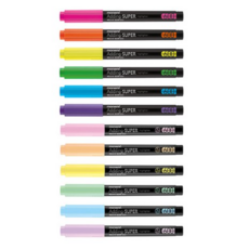 monAmi Adding Super 600 粉彩螢光筆重點標記組, 12支, 淡橘色