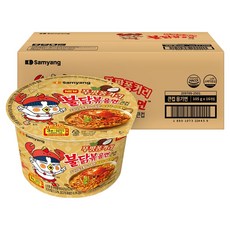 불닭볶음면 푸팟퐁커리 큰컵라면 105g, 16개
