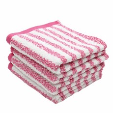 MORINO 摩力諾 美國棉抗菌防臭亮彩直紋毛巾 MO774, 蜜桃紅, 4條