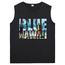 일루소 블루하와이 오버핏 민소매 래쉬가드 티셔츠