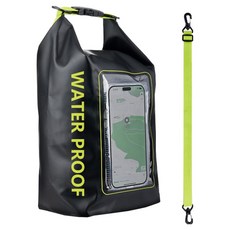 MEICHEL 珠光夏季手機防水袋斜揹包 5L 10679, 黑色 + 綠色, 1個