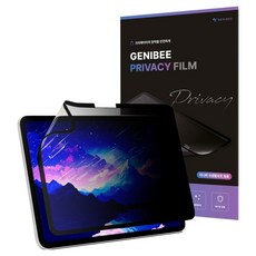 GENIBEE 奈米吸附可拆卸平板電腦低反射防指紋隱私保護貼組, 1套, 透明