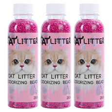 毛皇上 貓砂木屑款除臭珠 玫瑰 250ml, 3瓶, 110g