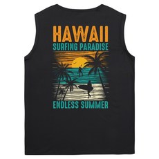 ILLUSO 衝浪天堂寬鬆版無袖防磨T恤